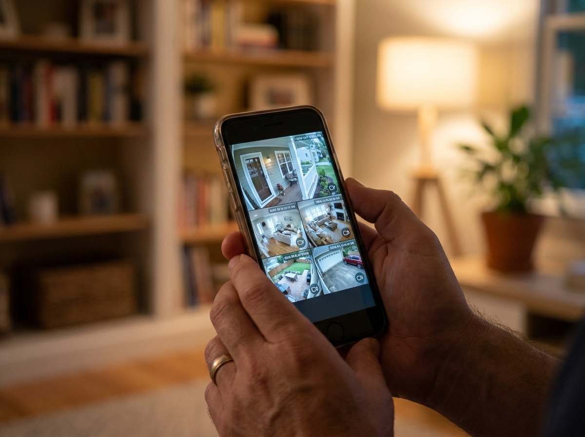 App de cámaras de vigilancia conectadas al móvil con vista en tiempo real